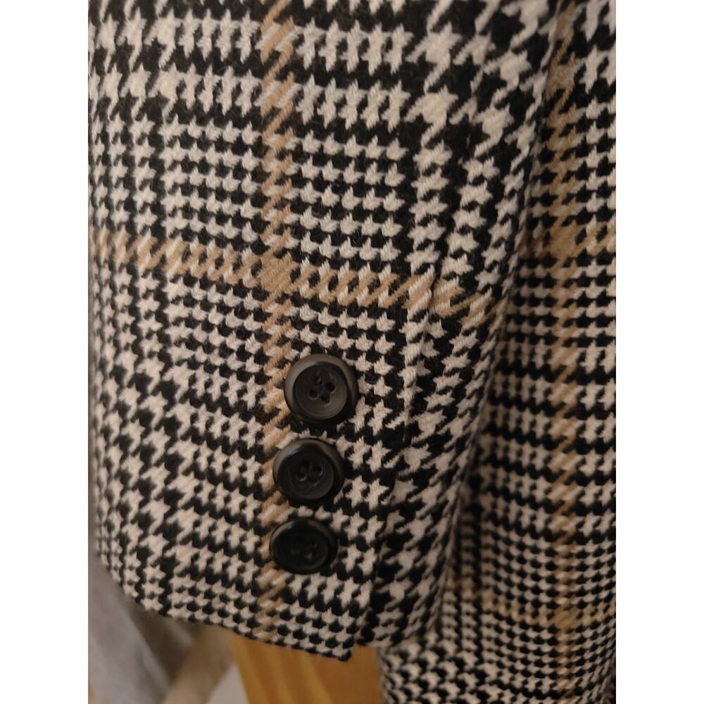 Pendleton Vintage NWOT Wool Blend Houndstooth Glen Plaid OverCoat XL Preppy Chic - Picture 5 of 9